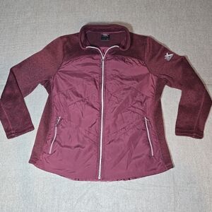 ZeroXposur Women's Maroon Zip Up Jacket Large